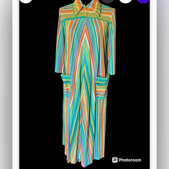 Vintage Other - Vintage 70s striped cover up robe